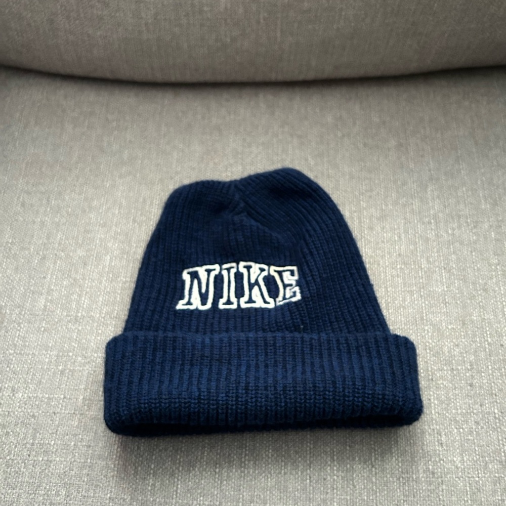 Vintage Nike Dark Blue Knit Beanie